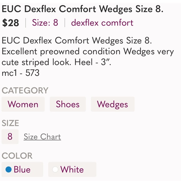 Excellent Preowned Condition Dexflex Wedge Shoes Size 8. Very Cute - Picture 9 of 9